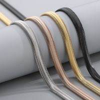 Titanium Steel 18K Gold Plated Classic Style Chain Solid Color Necklace main image 1