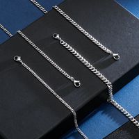 Einfacher Stil Geometrisch Einfarbig Titan Stahl Überzug Kette 18 Karat Vergoldet Unisex Halskette main image 5