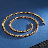 Simple Style Geometric Solid Color Titanium Steel Plating Chain 18K Gold Plated Unisex Necklace main image 3