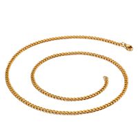 Einfacher Stil Geometrisch Einfarbig Titan Stahl Überzug Kette 18 Karat Vergoldet Unisex Halskette main image 2