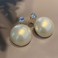 1 Pair Simple Style Solid Color Imitation Pearl Ear Studs sku image 5