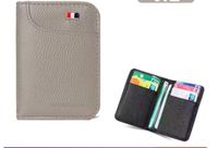 Unisex Solid Color Pu Leather Open Card Holder sku image 4