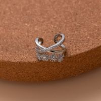 1 Piece Ear Cartilage Rings & Studs Sweet Water Droplets Heart Shape Copper Plating Inlay Zircon sku image 3