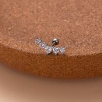 1 Piece Ear Cartilage Rings & Studs Sweet Water Droplets Heart Shape Copper Plating Inlay Zircon sku image 5