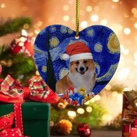 Christmas Cartoon Style Cute Christmas Hat Cat Arylic Indoor Party Festival Hanging Ornaments main image 9