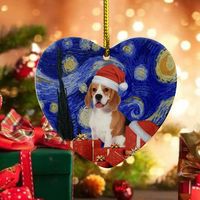 Christmas Cartoon Style Cute Christmas Hat Cat Arylic Indoor Party Festival Hanging Ornaments main image 8