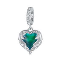 Casual Heart Shape Sterling Silver Inlay Zircon Jewelry Accessories main image 5