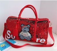 Unisex Cute Animal Pu Leather Waterproof Travel Bags sku image 1