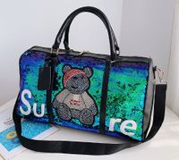 Unisex Cute Animal Pu Leather Waterproof Travel Bags sku image 2