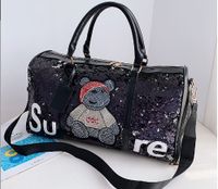 Unisex Cute Animal Pu Leather Waterproof Travel Bags sku image 6