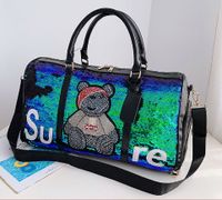 Unisex Cute Animal Pu Leather Waterproof Travel Bags sku image 7