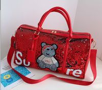 Unisex Cute Animal Pu Leather Waterproof Travel Bags sku image 10