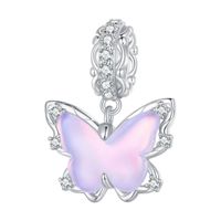 Casual Butterfly Sterling Silver Inlay Glass Zircon Jewelry Accessories sku image 1