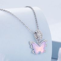 Casual Butterfly Sterling Silver Inlay Glass Zircon Jewelry Accessories main image 3
