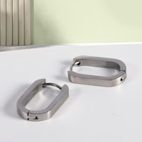 1 Pair Simple Style U Shape Polishing Plating Stainless Steel Ear Clip sku image 1