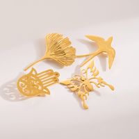 Modern Style Simple Style Butterfly Stainless Steel Hollow Out Women's Brooches main image 4