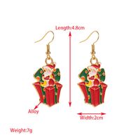 1 Pair Elegant Glam Christmas Christmas Tree Santa Claus Snowman Enamel Alloy Gold Plated Drop Earrings sku image 4
