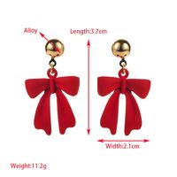 1 Pair Casual Christmas Streetwear Christmas Tree Gloves Bow Knot Enamel Alloy Drop Earrings sku image 1