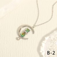 Simple Style Cat Copper Plating Inlay Zircon 18k Gold Plated Pendant Necklace sku image 4
