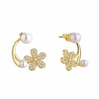 1 Pair Vintage Style Solid Color Plating Inlay Copper Artificial Gemstones Opal Shell 18k Gold Plated Silver Plated Drop Earrings sku image 4