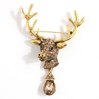 Simple Style Christmas Tree Alloy Inlay Rhinestones Pearl Women's Brooches 1 Piece sku image 13