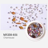 Fairy Style Square Water Droplets Glass Nail Patches 1 Piece sku image 27