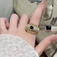 Ig Style Vintage Style Color Block Gold Plated Natural Stone Alloy Wholesale Open Rings main image 4