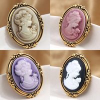 Vintage Style Oval Alloy Unisex Brooches 1 Piece main image 1