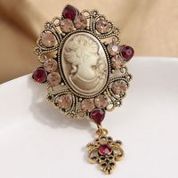 Vintage Style Oval Alloy Unisex Brooches 1 Piece sku image 5