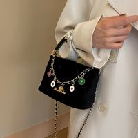 Women's Suede Solid Color Lingge Elegant Vacation Sewing Thread Square Zipper Handbag Square Bag main image 6