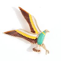 Vintage Style Bird Alloy Inlay Rhinestones Unisex Brooches 1 Piece main image 2