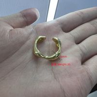 Casual Vintage Style Simple Style Geometric Copper Plating 18k Gold Plated Open Rings main image 3
