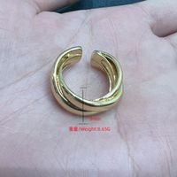 Casual Vintage Style Simple Style Geometric Copper Plating 18k Gold Plated Open Rings main image 7