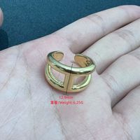 Casual Vintage Style Simple Style Geometric Copper Plating 18k Gold Plated Open Rings main image 8