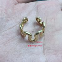 Casual Vintage Style Simple Style Geometric Copper Plating 18k Gold Plated Open Rings main image 9