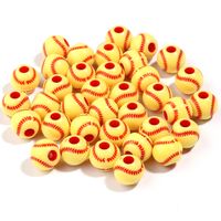Sports Basketball Football Arylic Plating Jewelry Accessories 50 Pieces sku image 4