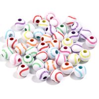 Sports Basketball Football Arylic Plating Jewelry Accessories 50 Pieces sku image 15