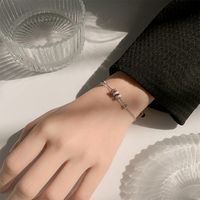 Elegant Glam Luxuriös Einfarbig Sterling Silber Überzug Inlay Strasssteine Versilbert Armbänder main image 4