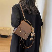 Solid Color Casual School Daily Women's Backpack main image 3