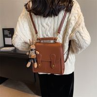Solid Color Casual School Daily Women's Backpack sku image 2