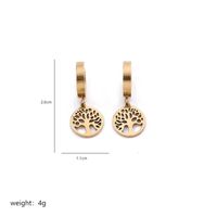 1 Pair Simple Style Classic Style Commute Feather Bow Knot Snowflake Polishing Plating Stainless Steel 18K Gold Plated Drop Earrings sku image 8