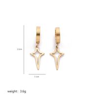 1 Pair Simple Style Classic Style Commute Feather Bow Knot Snowflake Polishing Plating Stainless Steel 18K Gold Plated Drop Earrings sku image 10