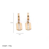 1 Pair Simple Style Classic Style Commute Feather Bow Knot Snowflake Polishing Plating Stainless Steel 18K Gold Plated Drop Earrings sku image 11