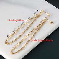 1 Pair Vintage Style Solid Color Polishing Plating Stainless Steel Artificial Pearl 14K Gold Plated Ear Studs sku image 1