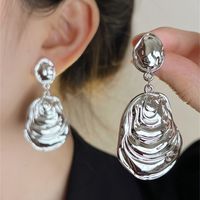 1 Pair Retro French Style Solid Color Plating Alloy Gold Plated Silver Plated Drop Earrings main image 10