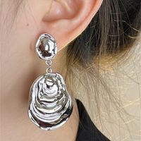 1 Pair Retro French Style Solid Color Plating Alloy Gold Plated Silver Plated Drop Earrings main image 8