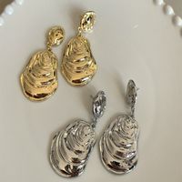 1 Pair Retro French Style Solid Color Plating Alloy Gold Plated Silver Plated Drop Earrings main image 5