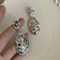 1 Pair Retro French Style Solid Color Plating Alloy Gold Plated Silver Plated Drop Earrings sku image 2