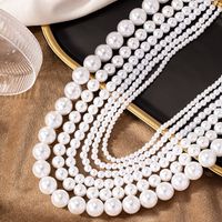 Elegant Solid Color Imitation Pearl Beaded Women's Necklace main image 3