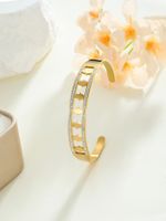 Style Simple Style Classique Paume Acier Inoxydable 304 Plaqué Or 18K Zircon Bracelet En Masse main image 3